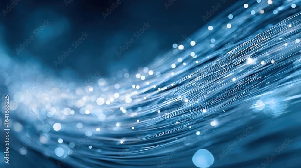 Aufkleber fiber optic cables gleaming with data, representing high-speed connectivity and advanced digital net