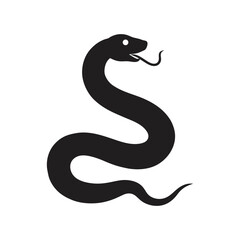 snake coiled with tongue out vector art