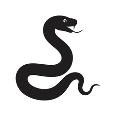 snake coiled with tongue out vector art