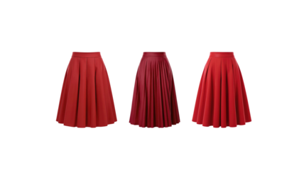 red skirt on transparent background png