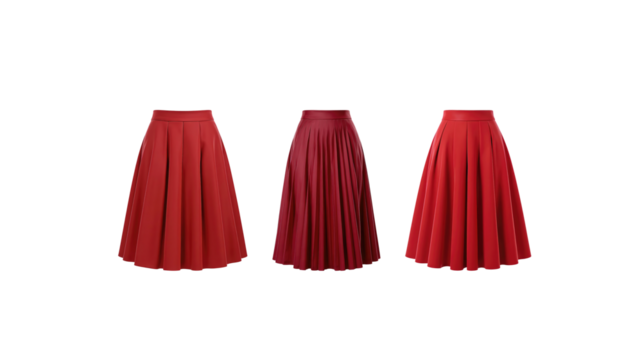 red skirt on transparent background png