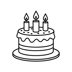 birthday cake with candles