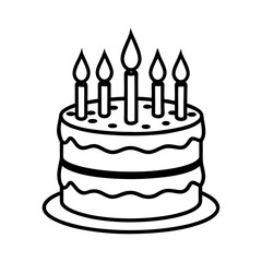 birthday cake with candles