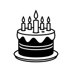 birthday cake with candles
