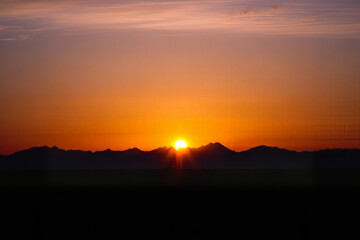 Fototapeta premium sunset in the mountains