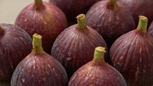 Close-up view of fresh fig fruit