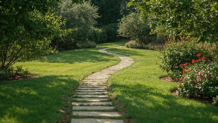 Obraz premium Walkway Amidst the Garden