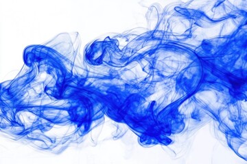 Abstract Shapes Formed by Blue Ink Injection and Water Mixing in Aquarium injected from syringe, colour
