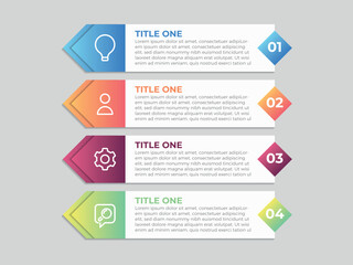 Infographics design template, business concept with 4 steps or options, can be used for workflow layout, diagram, annual report, web design.Creative banner, label vector.