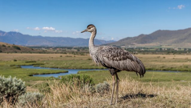 Large South American Rhea