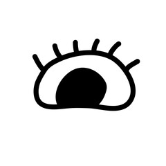 Crazy doodle black eyes