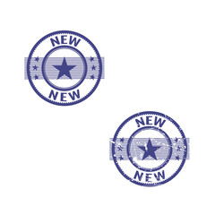  New stamp Set. Includes a grunge rubber office stamp and a clean, solid version. Perfect for business, documents, and creative projects. Vector EPS file.