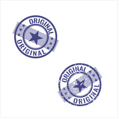 Original stamp Set. Includes a grunge rubber office stamp and a clean, solid version. Perfect for business, documents, and creative projects. Vector EPS file.