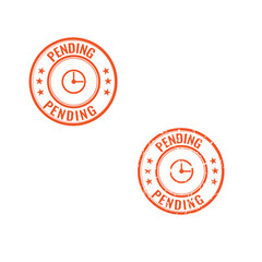 Pending stamp Set. Includes a grunge rubber office stamp and a clean, solid version Perfect for business, documents, and creative projects. Vector EPS file.