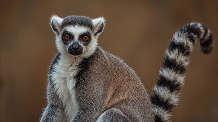 Obraz premium Wildlife Photograph Featuring a Ring-Tailed Lemur