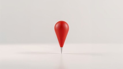 Solo red navigation marker isolated. Picture