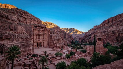 Historic rocky landscape with natural architecture