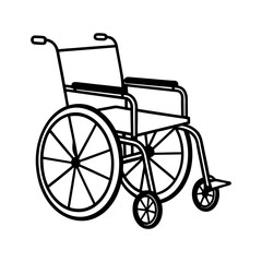 Fototapeta premium wheelchair isolated isolated wheelchair over silhouette vector art