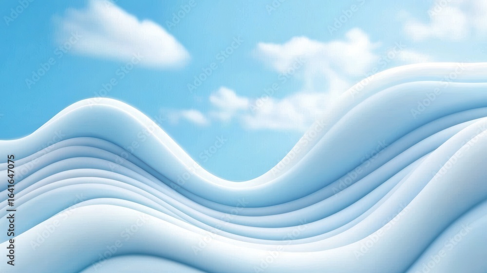 Poster cloud moving in a blurred long exposure shot, creating abstract sky patterns.