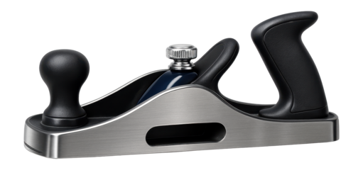 Heavy-duty steel jointer plane with a wide mouth opening for removing thick shavings in a sawmill.