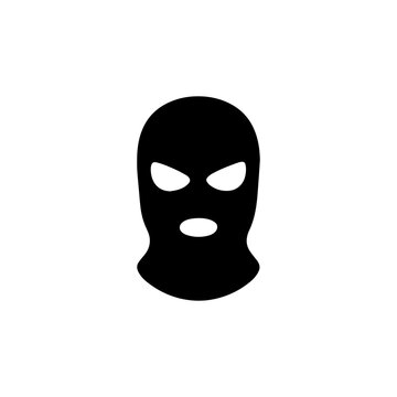 Black ski mask icon representing crime and anonymity