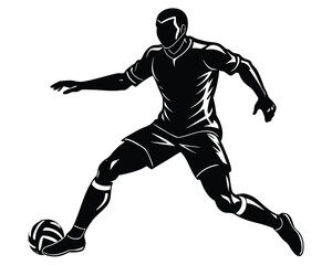 Naklejka premium Football Player Silhouette