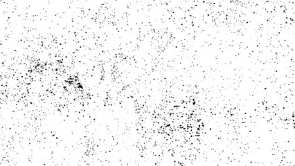Distressed black texture. Dark grainy texture on white background. Rusted white effect. Grunge design elements. Vector illustration, 