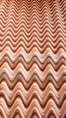 Abstract Wave Pattern Background with Pastel Brown and Beige Tones