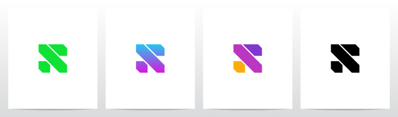 Modern Cyberpunk Technology Geometric Initial Letter Logo Design S © recehan