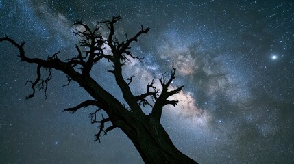 Night photography workshop in Namibia Milky Way over Deadvleis skeletal trees
