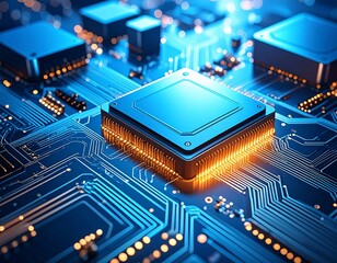 Futuristic Circuit Board Pattern