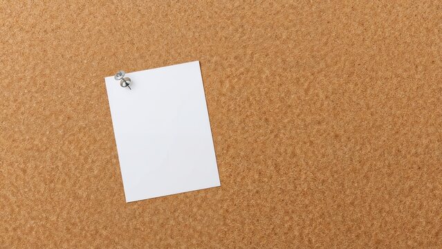 Photo featuring a clean notebook tacked onto a cork bulletin board - Powered by Adobe