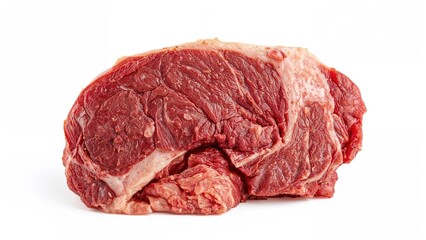 Fototapeta premium Uncooked meat placed on a simple white base