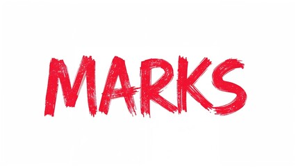 Fototapeta premium Scarlet cursive text on a pale backdrop