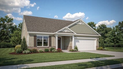 Contemporary detached house in a suburban area