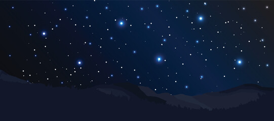 Fototapeta premium Space galaxy background with many stars and night sky background