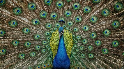 Obraz premium Colorful plumage showcasing nature's decorative textures