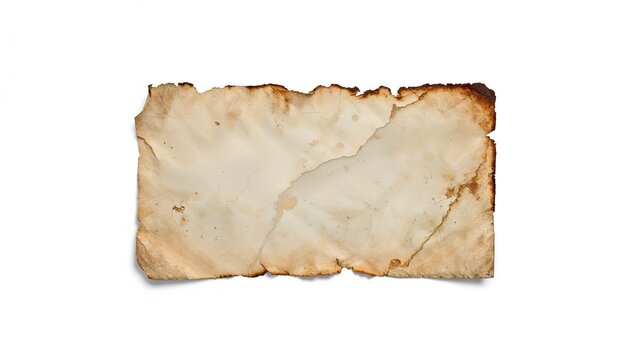 Antique Paper Displayed on White