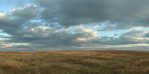 Obraz premium HDRI sunset over the field
