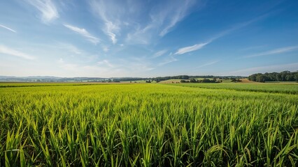 Paddy field during the initial planting season