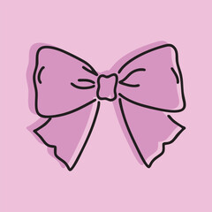Pink coquette ribbon bows for decoration and design