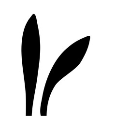rabbit ears silhouette for happy Easter