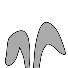 rabbit ears silhouette for happy Easter