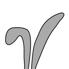 rabbit ears silhouette for happy Easter