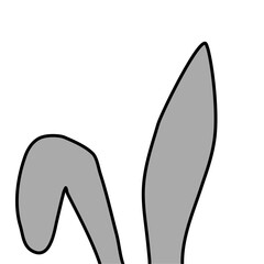 rabbit ears silhouette for happy Easter