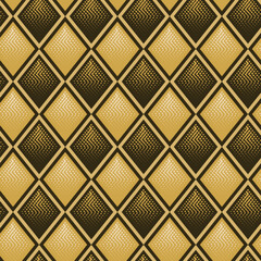 Checkered seamless pattern of brown and yellow