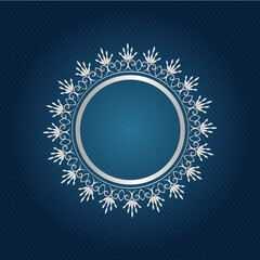 blue background with golden frame