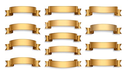 Gold Ribbons Set