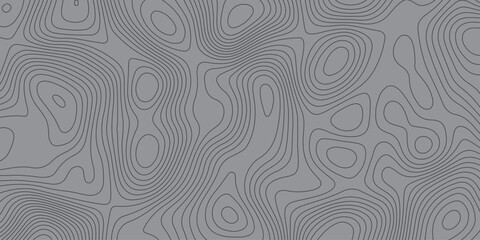 Abstract gray contour line pattern background resembling topographic map. Modern minimal design texture for wallpaper, surface, and digital projects. Seamless geometric artistic background.