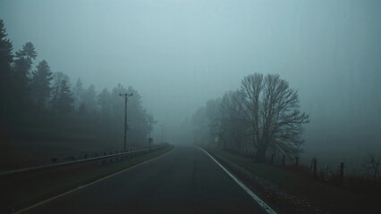 A street scene under overcast skies